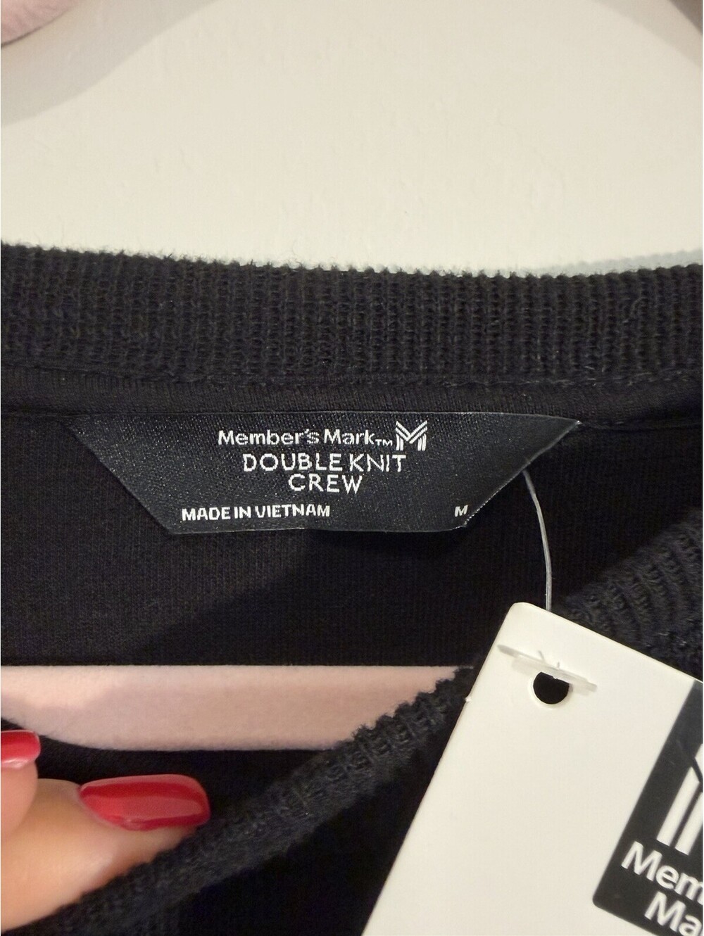 Member's Mark Men's Crew Neck Pullover Sweater‎ Relaxed Fit Black Size M - Picture 3 of 7